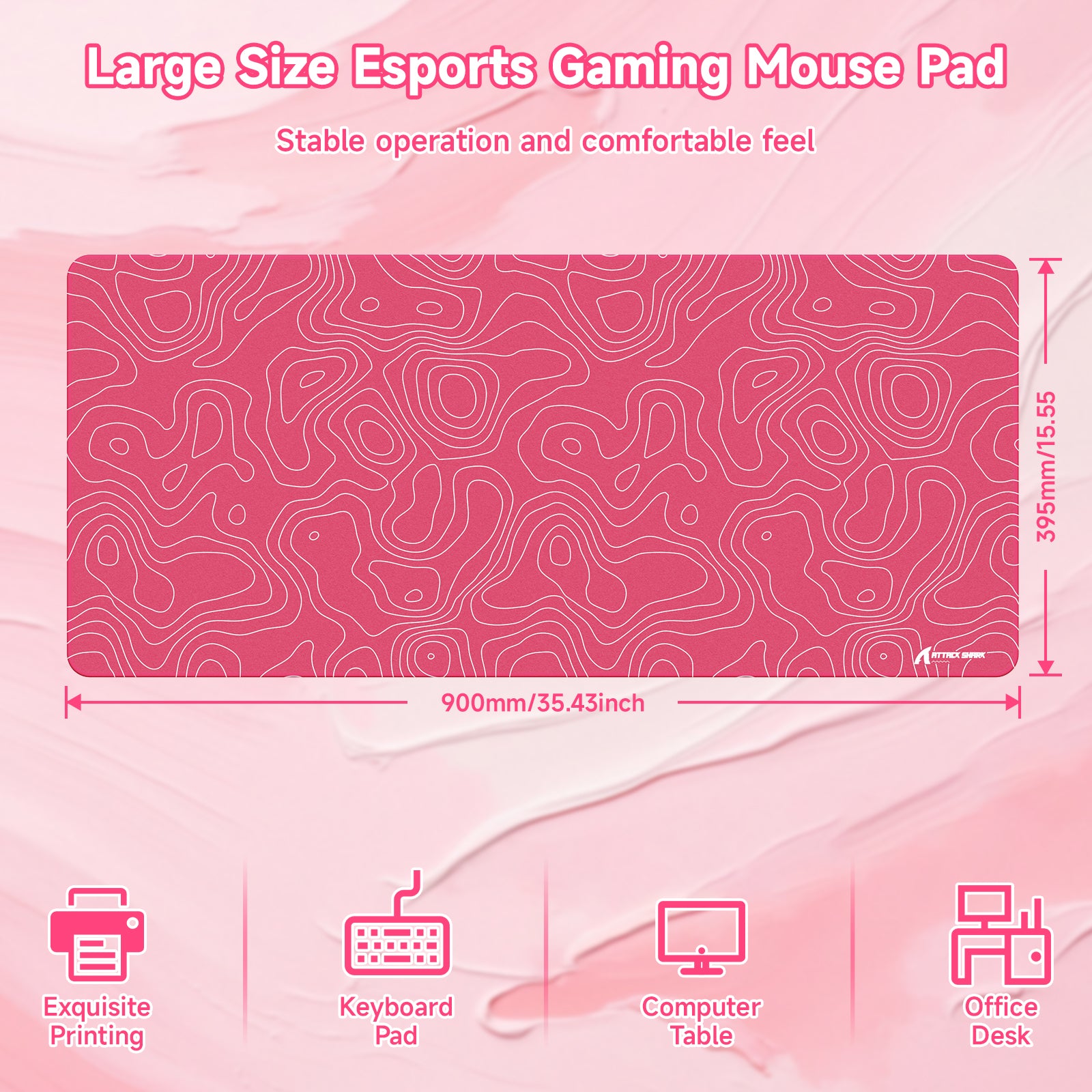 ATTACK SHARK CM02PRO eSport Gaming Mousepad (900x400x4 MM)
