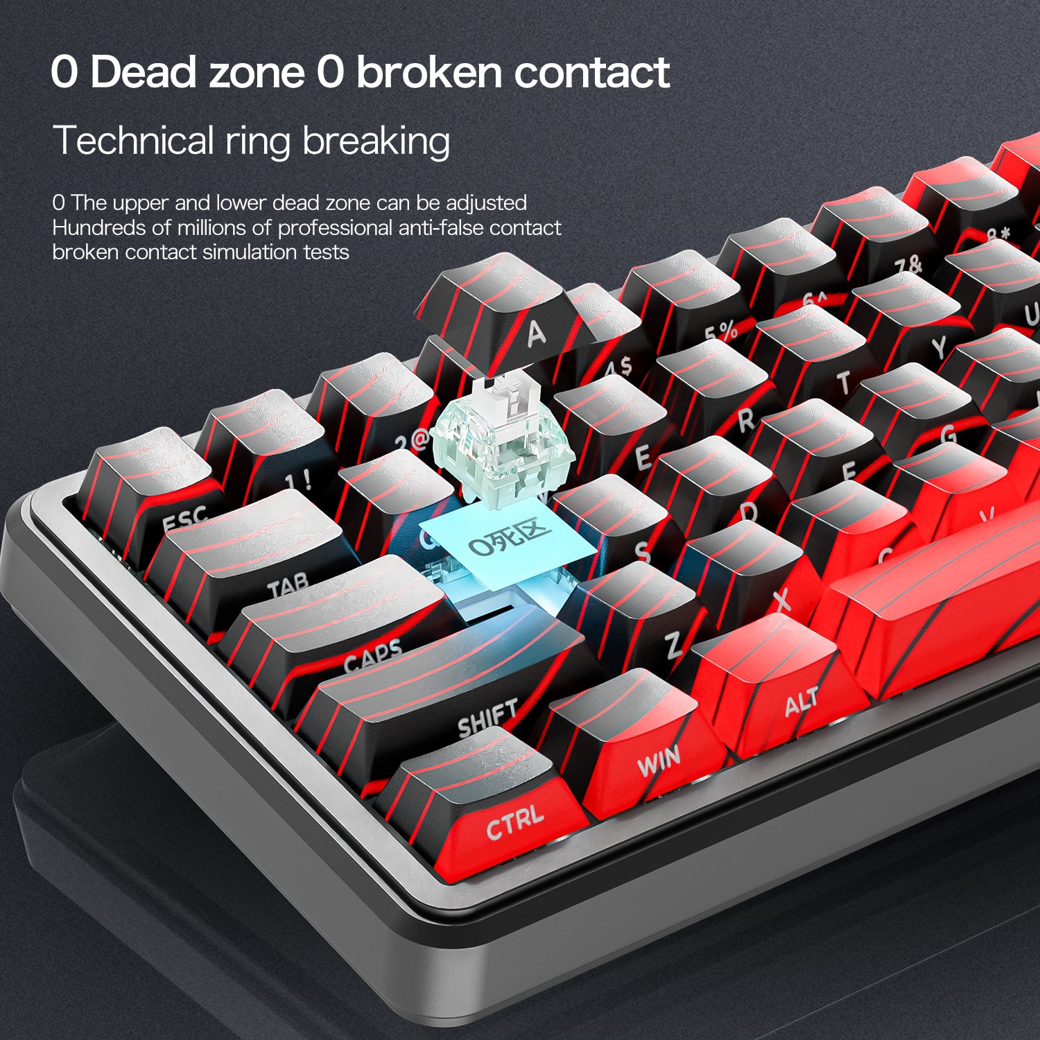 ATTACK SHARK X65PRO HE keyboard: Zero Dead Zone, for fast gaming.