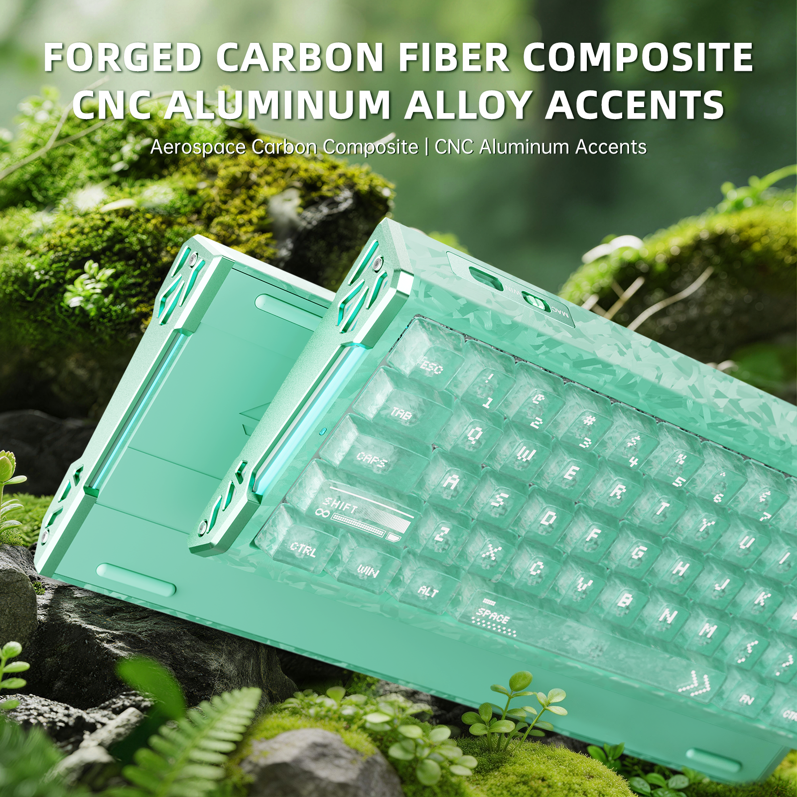 ATTACK SHARK R68 HE Carbon Fiber Rapid Trigger Keyboard Magnetic Switch