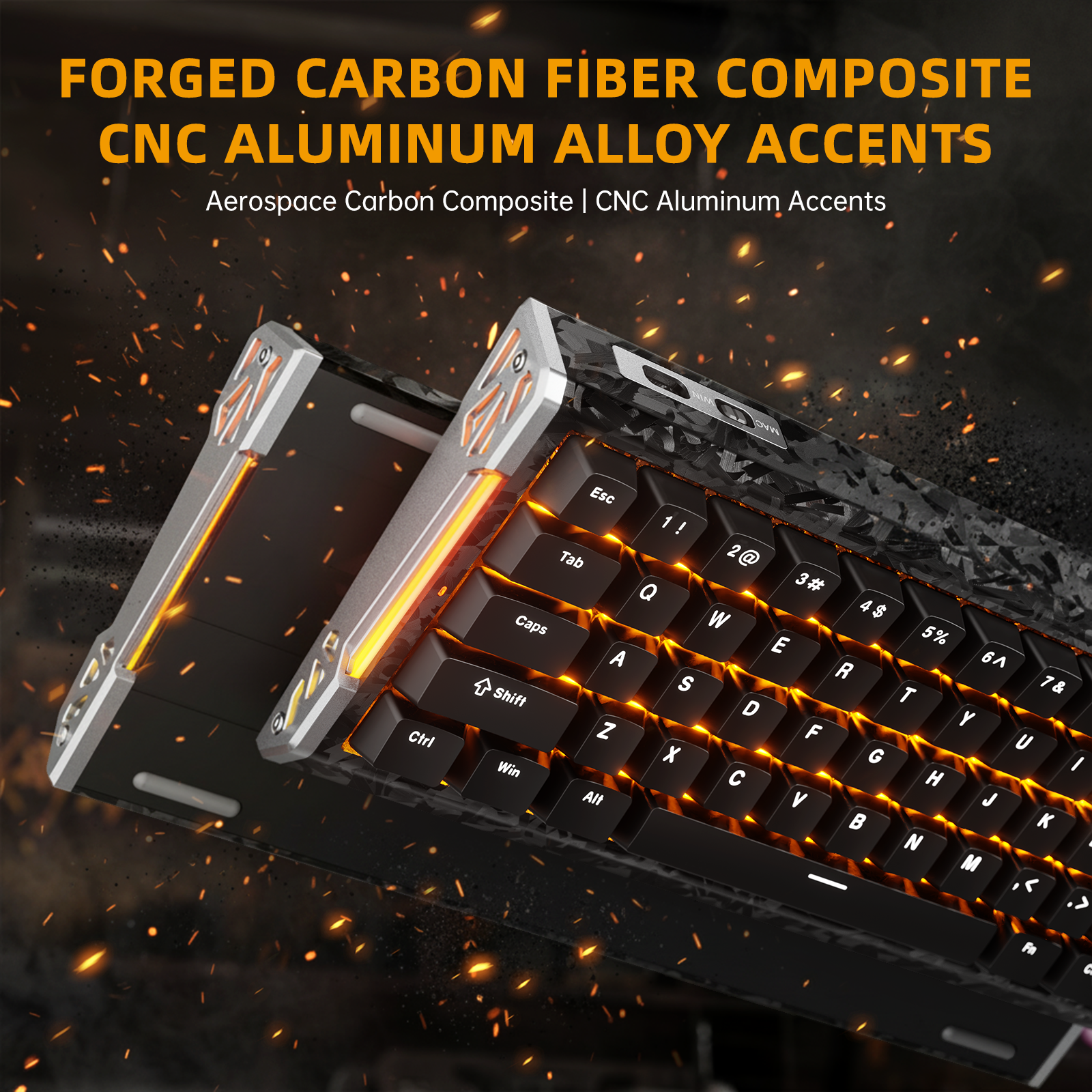 ATTACK SHARK R68 HE Carbon Fiber Rapid Trigger Keyboard Magnetic Switch