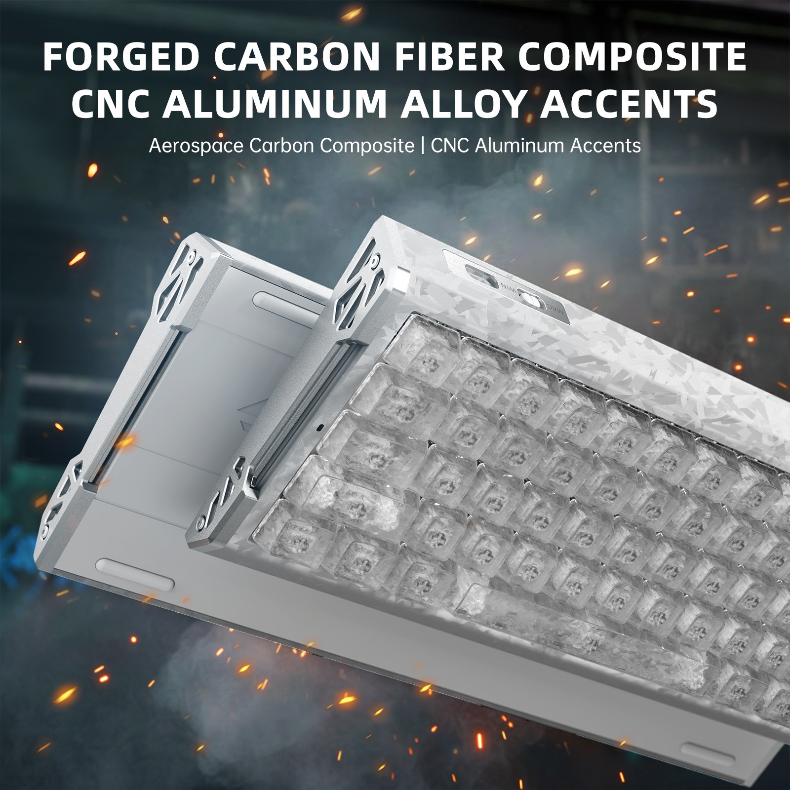 ATTACK SHARK R68 HE Carbon Fiber Rapid Trigger Keyboard Magnetic Switch