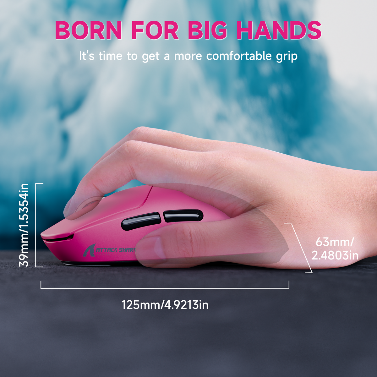 ATTACK SHARK X8 PLUS Tri-mode Wireless Gaming Mouse With C06 ULTRA Cable