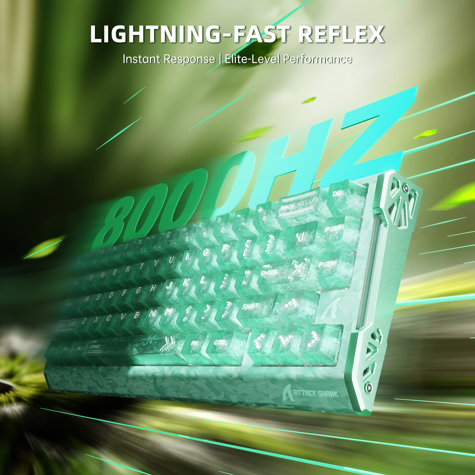 ATTACK SHARK R68 HE Carbon Fiber Rapid Trigger Keyboard Magnetic Switch