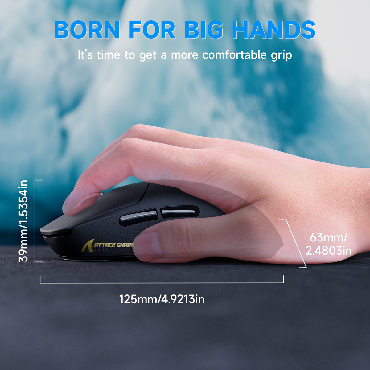 ATTACK SHARK X8 PLUS Tri-mode Wireless Gaming Mouse With C06 ULTRA Cable