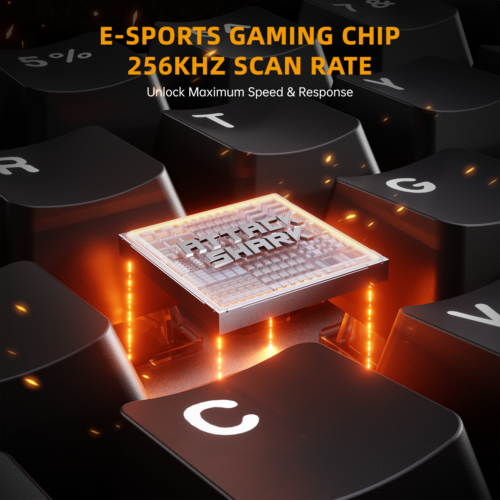 ATTACK SHARK R68 HE Carbon Fiber Rapid Trigger Keyboard Magnetic Switch