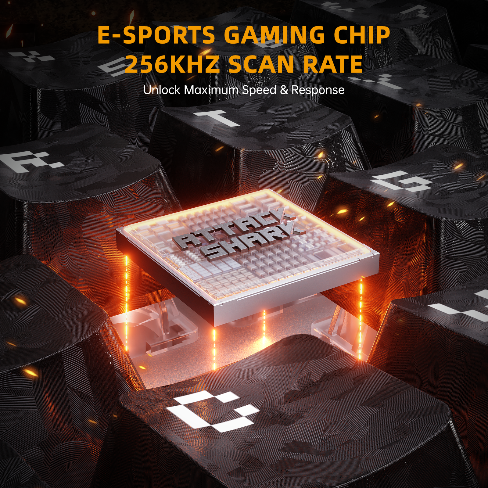 ATTACK SHARK R68 HE Carbon Fiber Rapid Trigger Keyboard Magnetic Switch