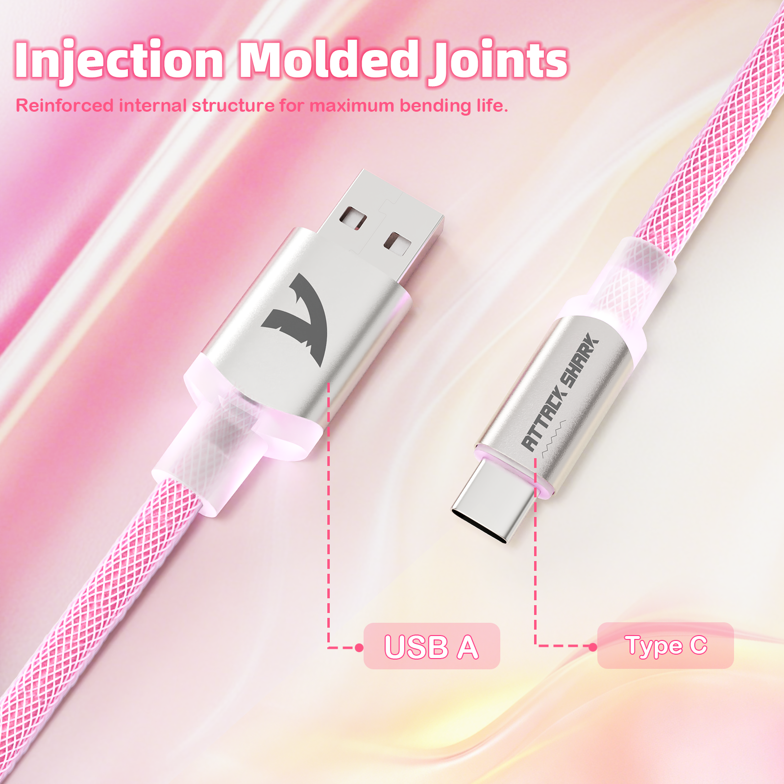 ATTACK SHARK C01ULTIMATE Coiled Cable for 8KHz Magnetic Keyboard
