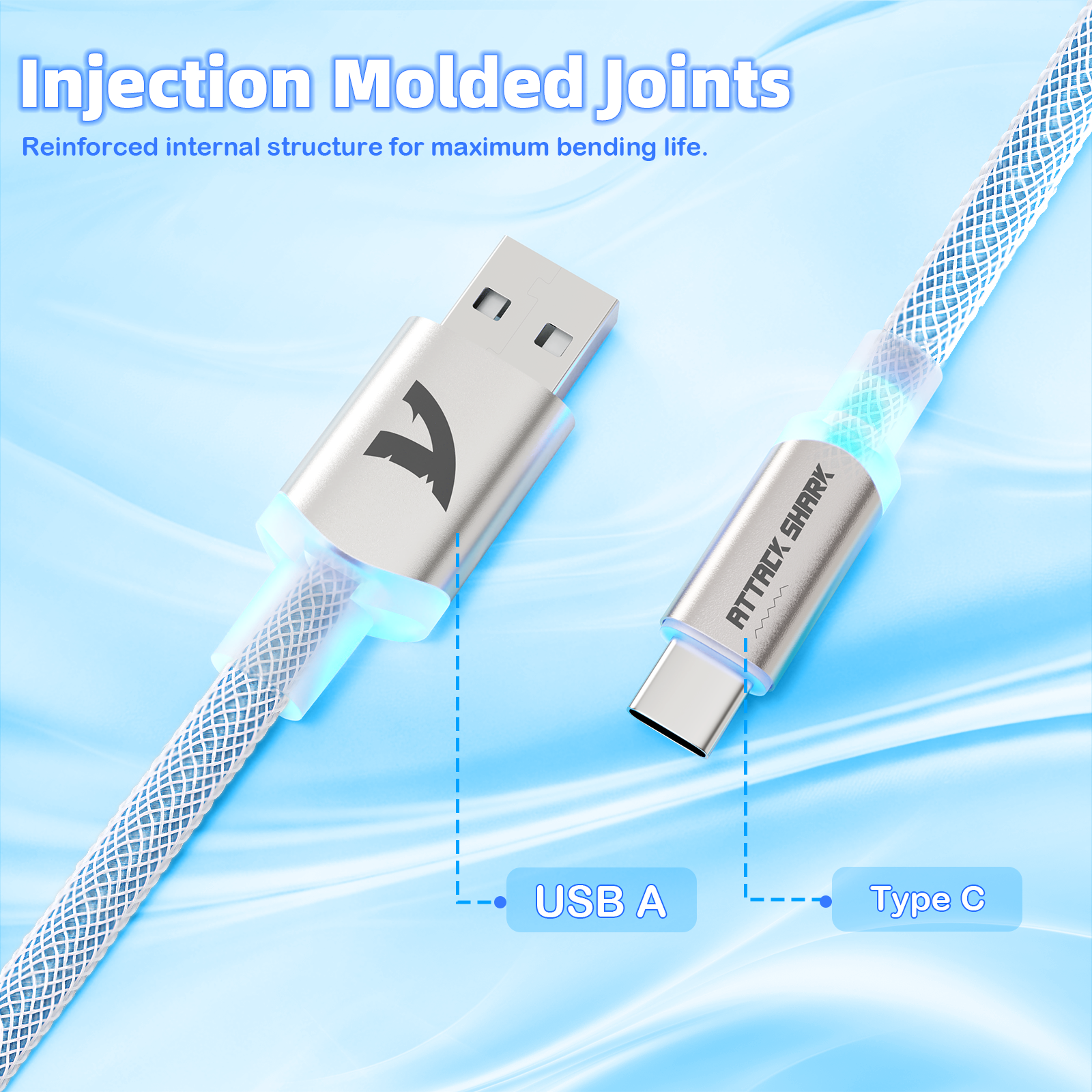 ATTACK SHARK C01ULTIMATE Coiled Cable for 8KHz Magnetic Keyboard