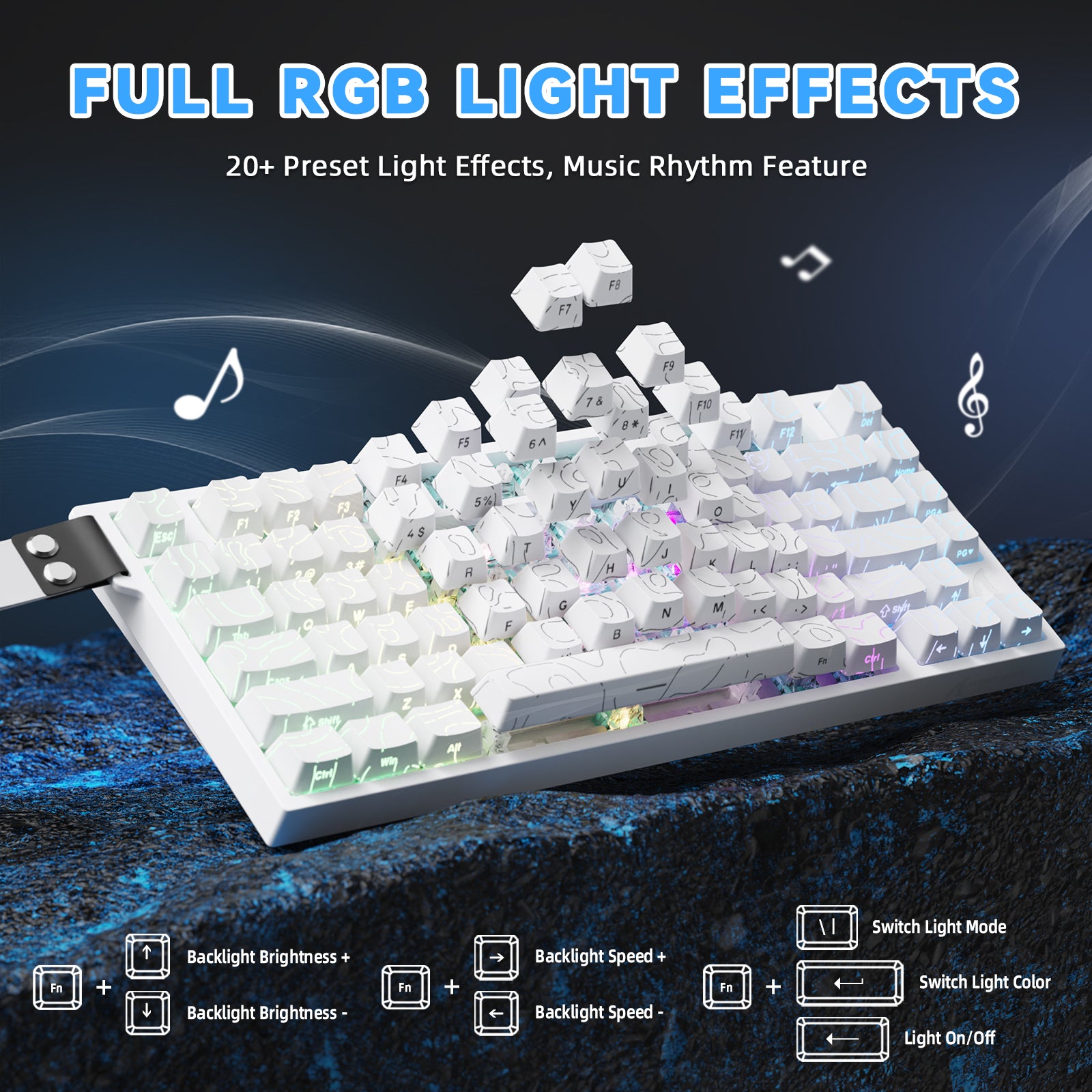 ATTACK SHARK R82 HE Rapid Trigger Keyboard Magnetic Switch with 0.005MM RT
