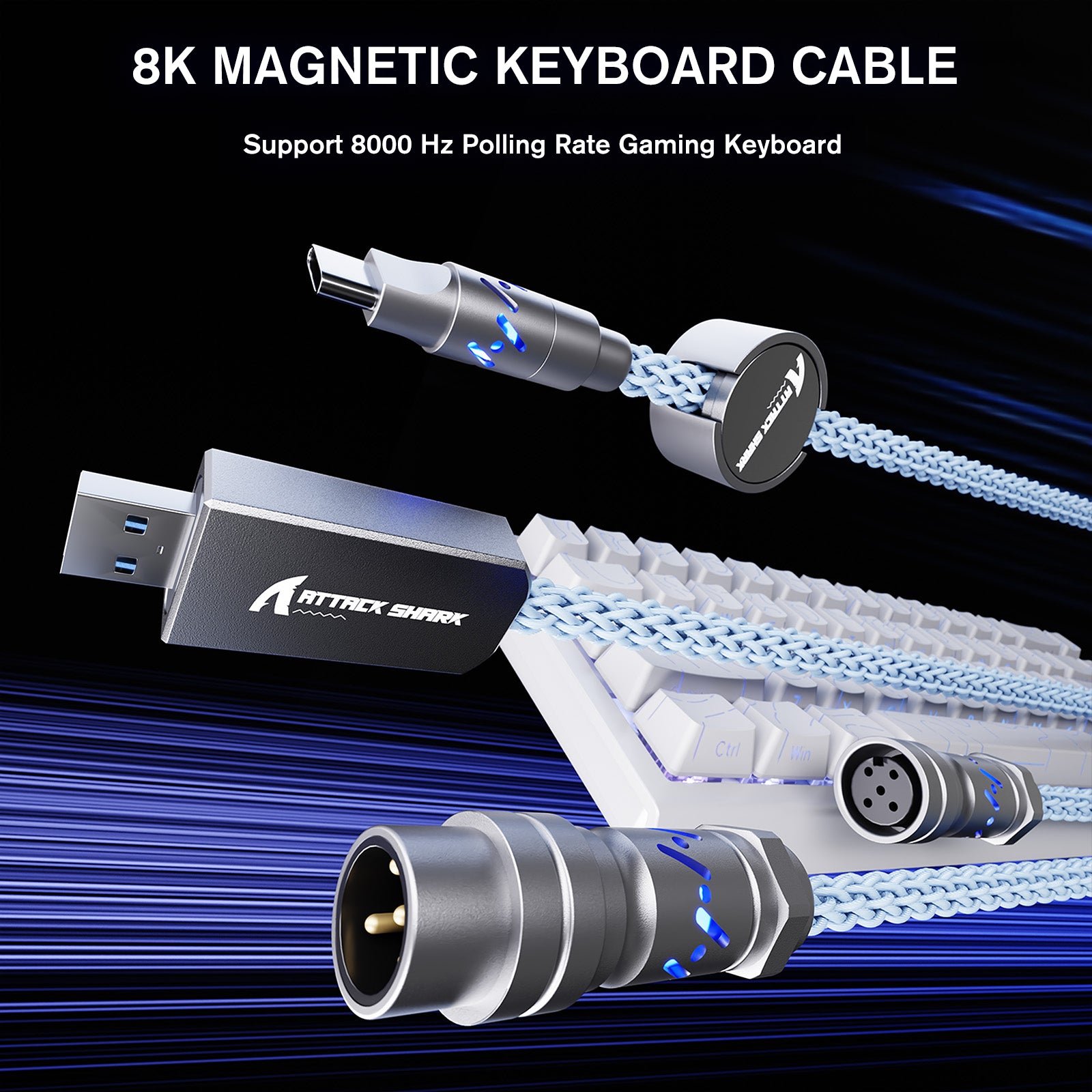 ATTACK SHARK C07 Custom Aviator Cable for 8KHz Magnetic Keyboard