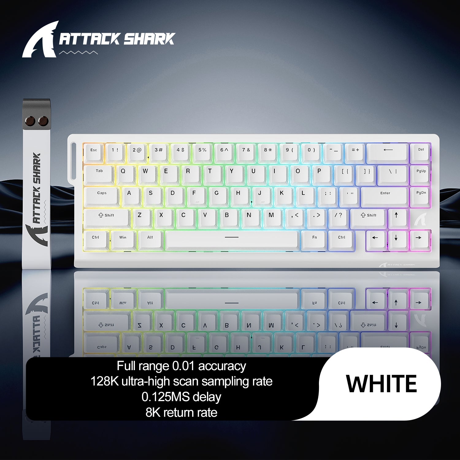 ATTACK SHARK X68 HE Rapid Trigger Keyboard Magnetic Switch with C01PRO Coiled Cable