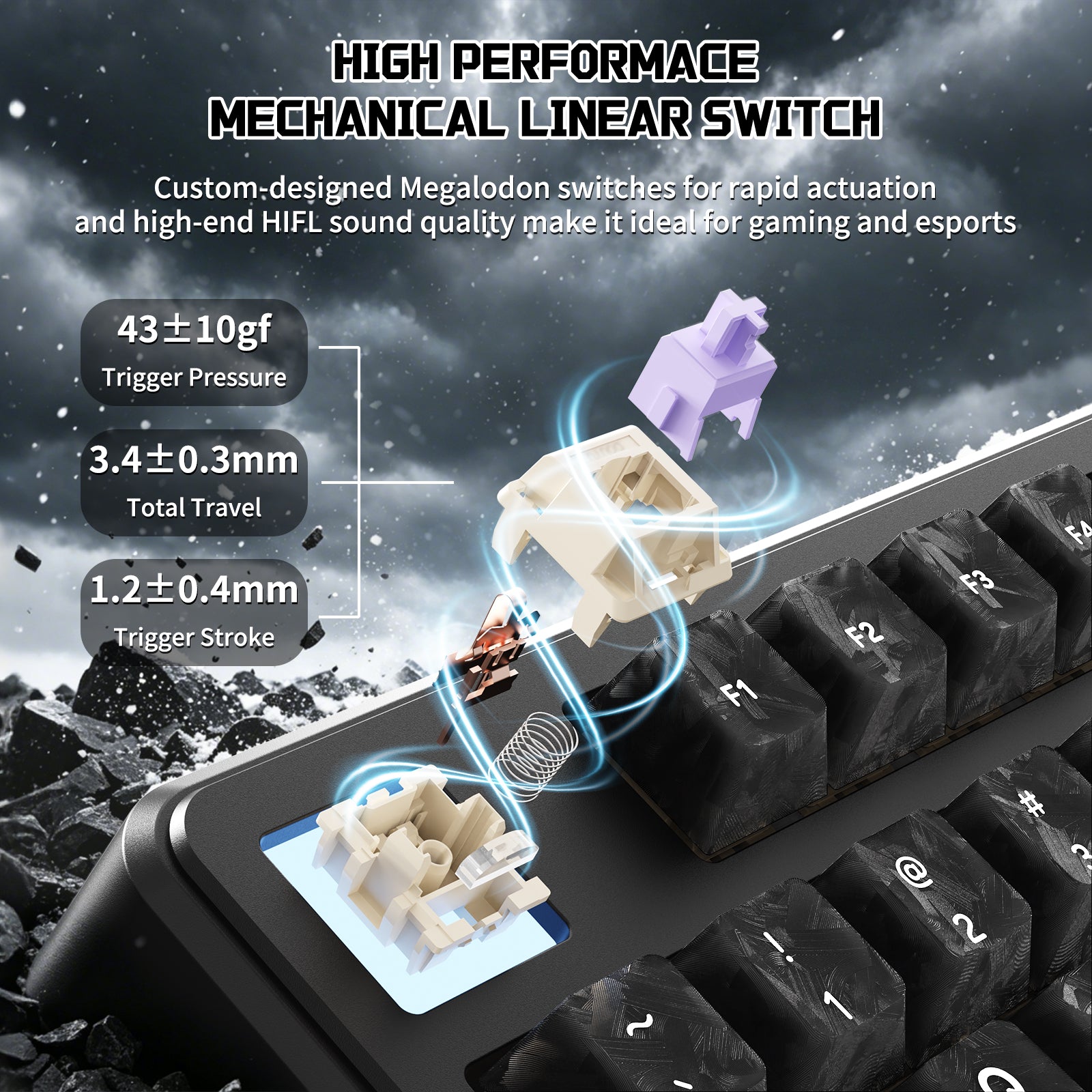 ATTACK SHARK X87 ULTRA Wireless Mechanical Keyboard With 8K Wireless Receiver