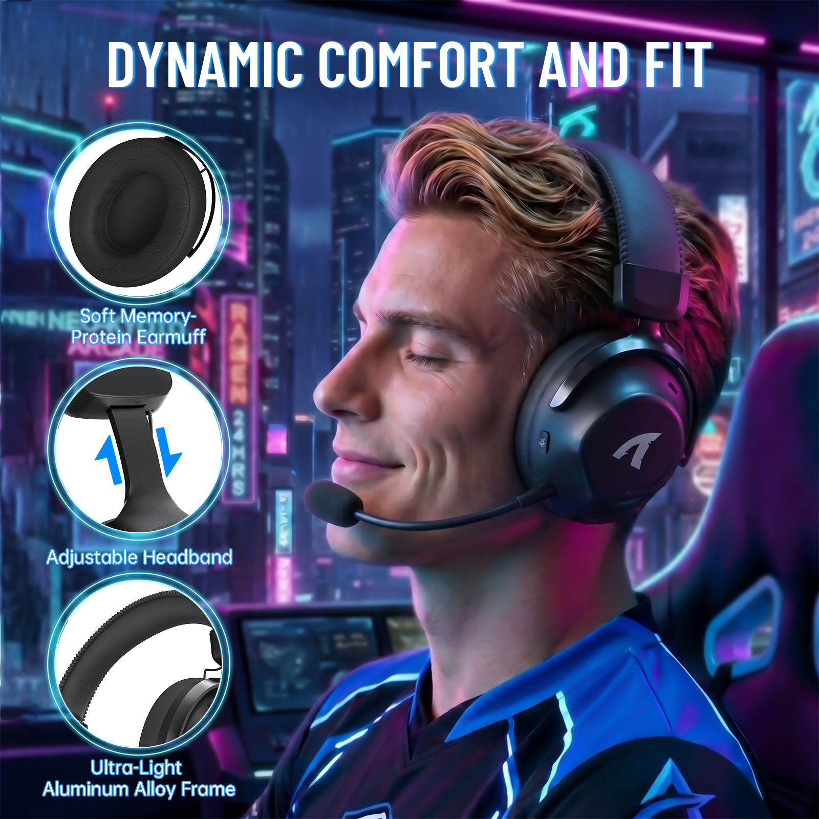 ATTACK SHARK L50 PRO Tri-Mode Wireless Gaming Headset