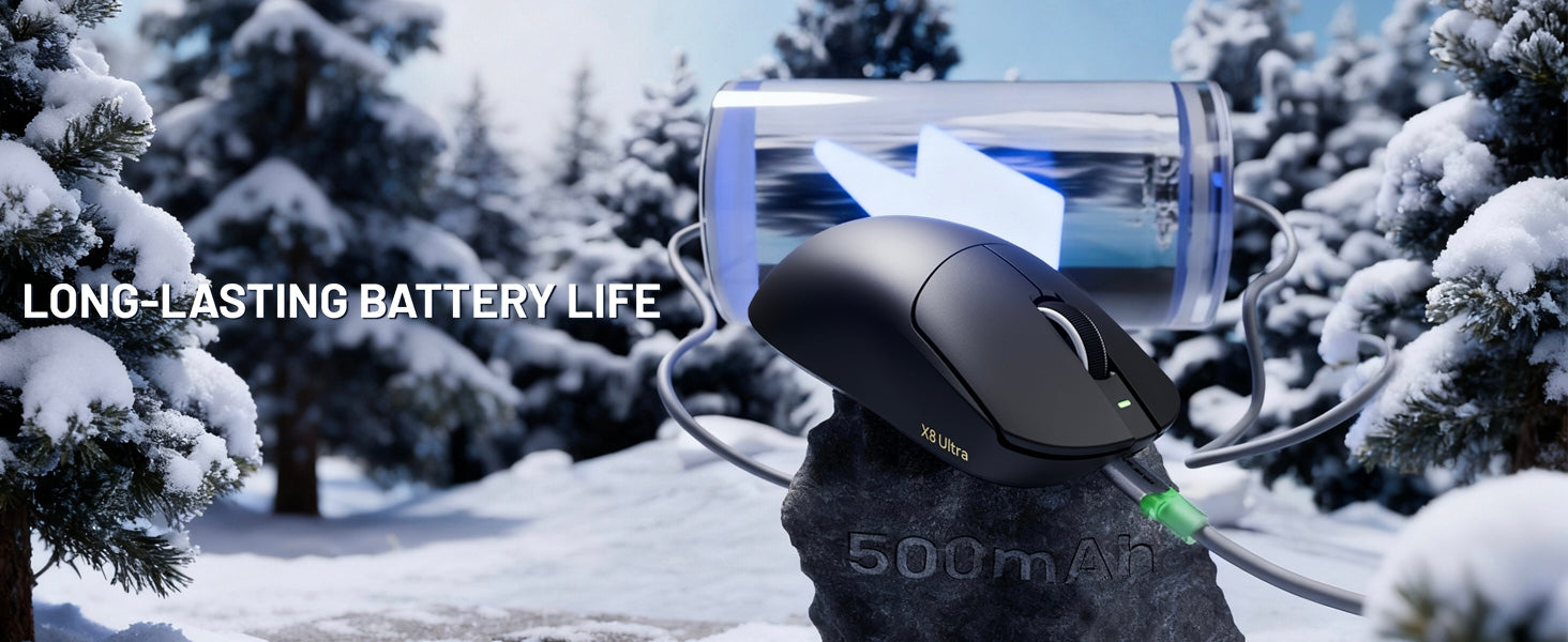 ATTACK SHARK X8 Ultra 8KHz Wireless Gaming Mouse With C06 Ultra Cable