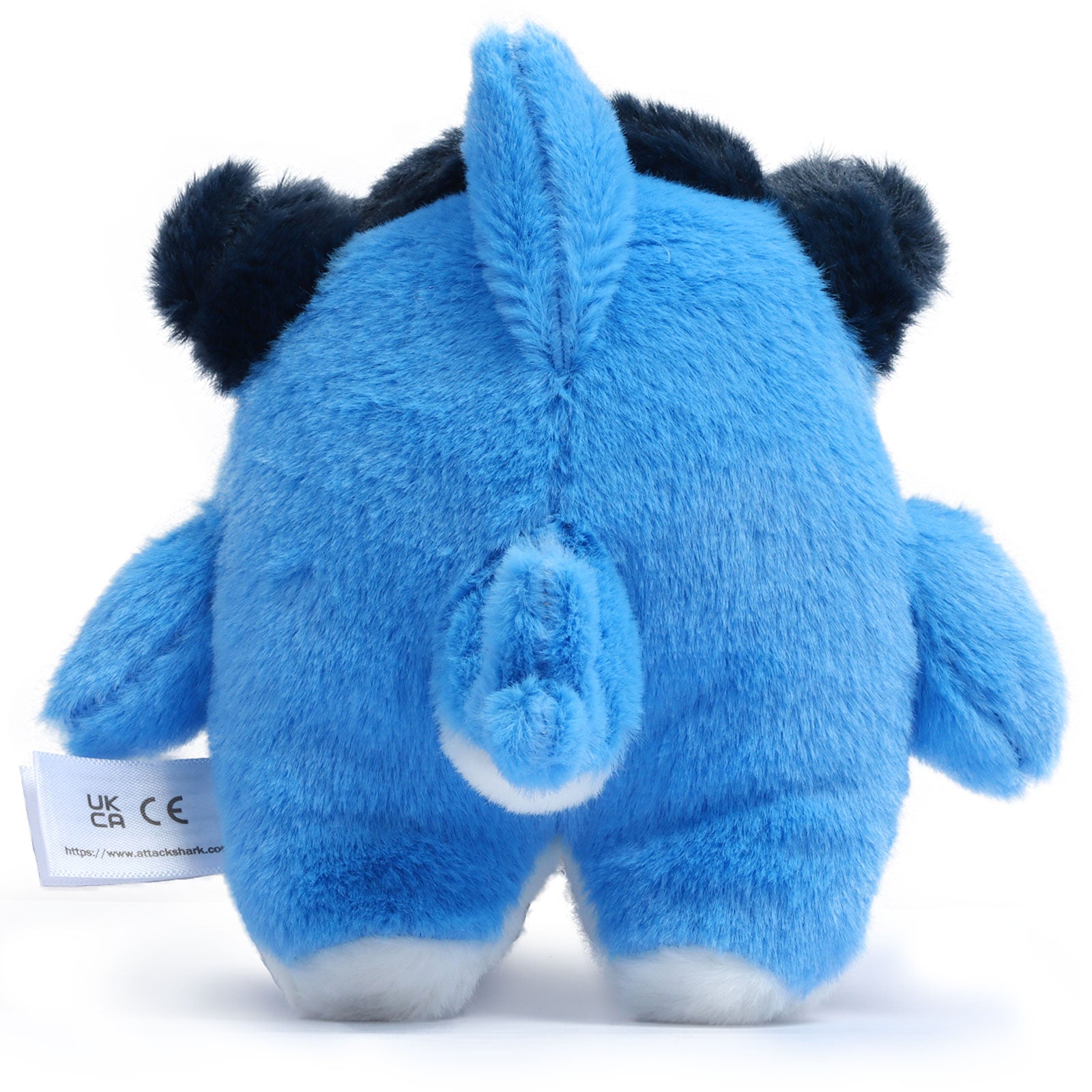 Attack Shark plush toy rear view
