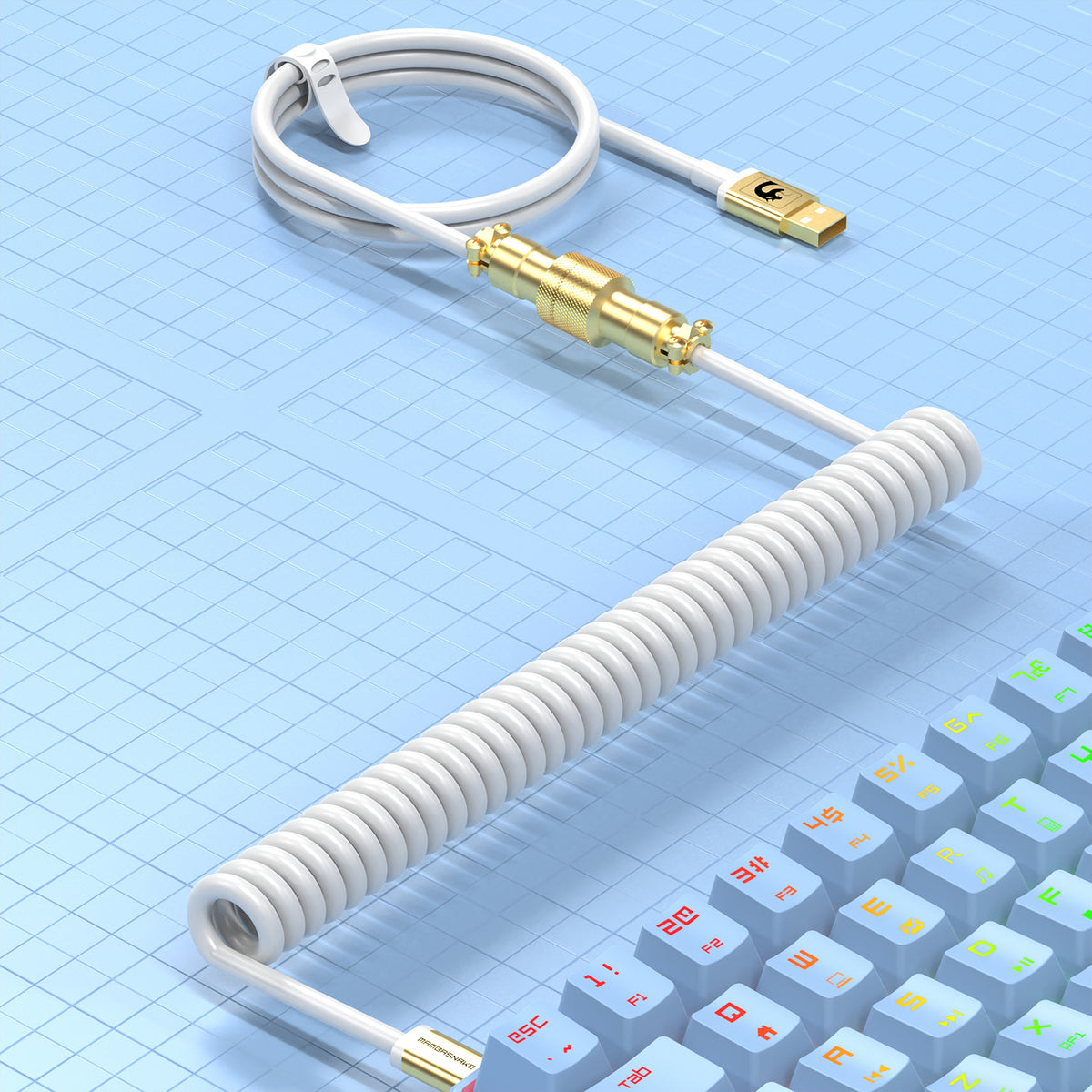 ATTACK SHARK x MAMBASNAKE C02 Coiled Cable