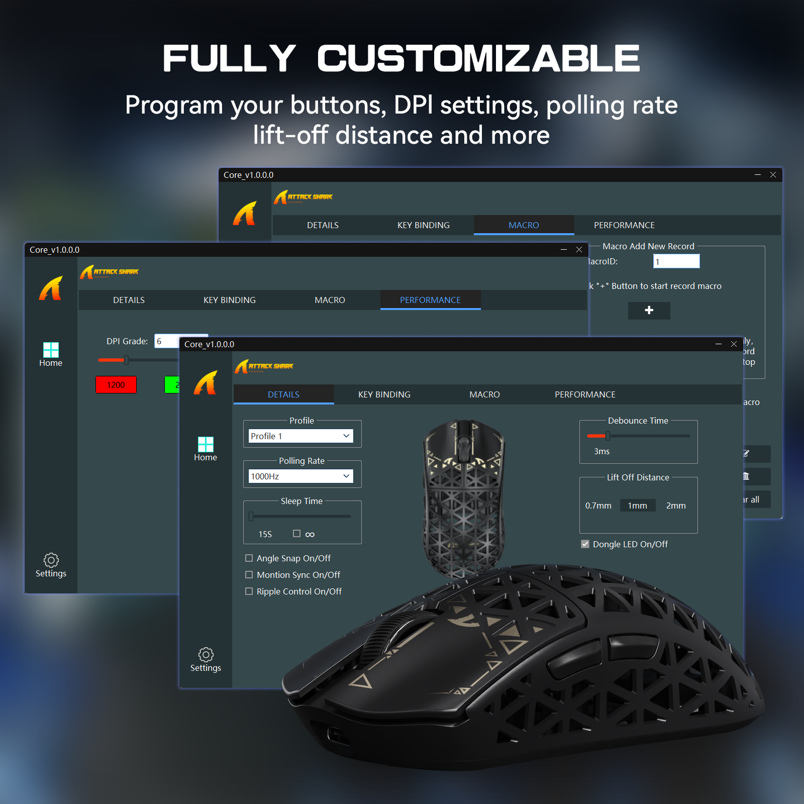 ATTACK SHARK R5 Ultra gaming mouse customization software