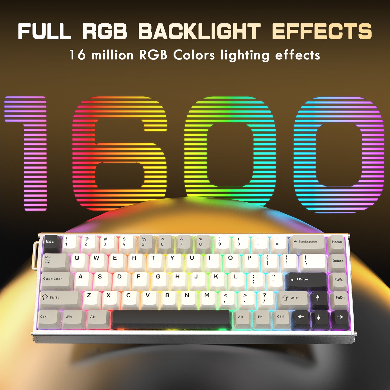 ATTACK SHARK X68MAX HE Rapid Trigger CNC Aluminum Keyboard Magnetic Switch with C01Ultra RGB Coiled Cable