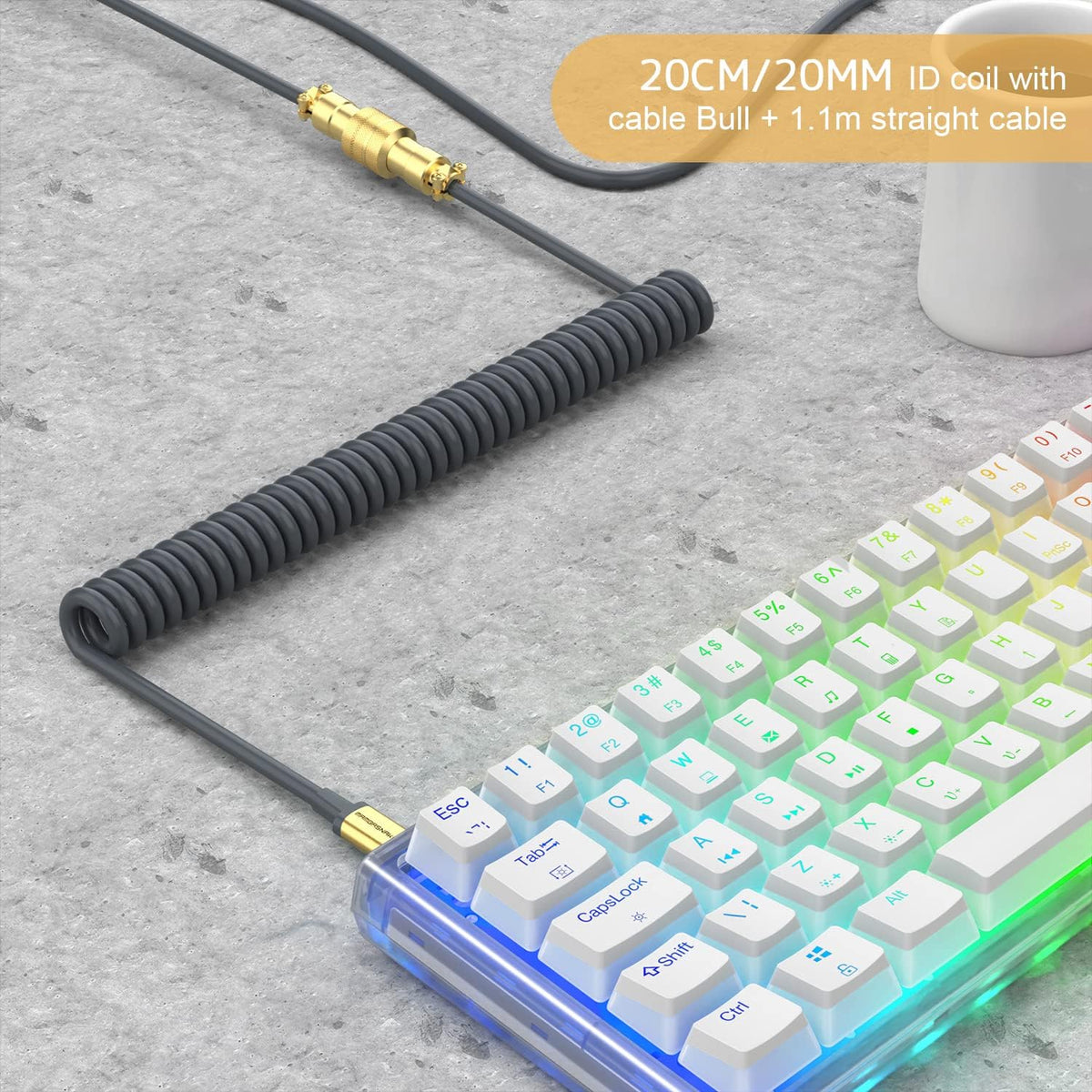 ATTACK SHARK x MAMBASNAKE C02 Coiled Cable
