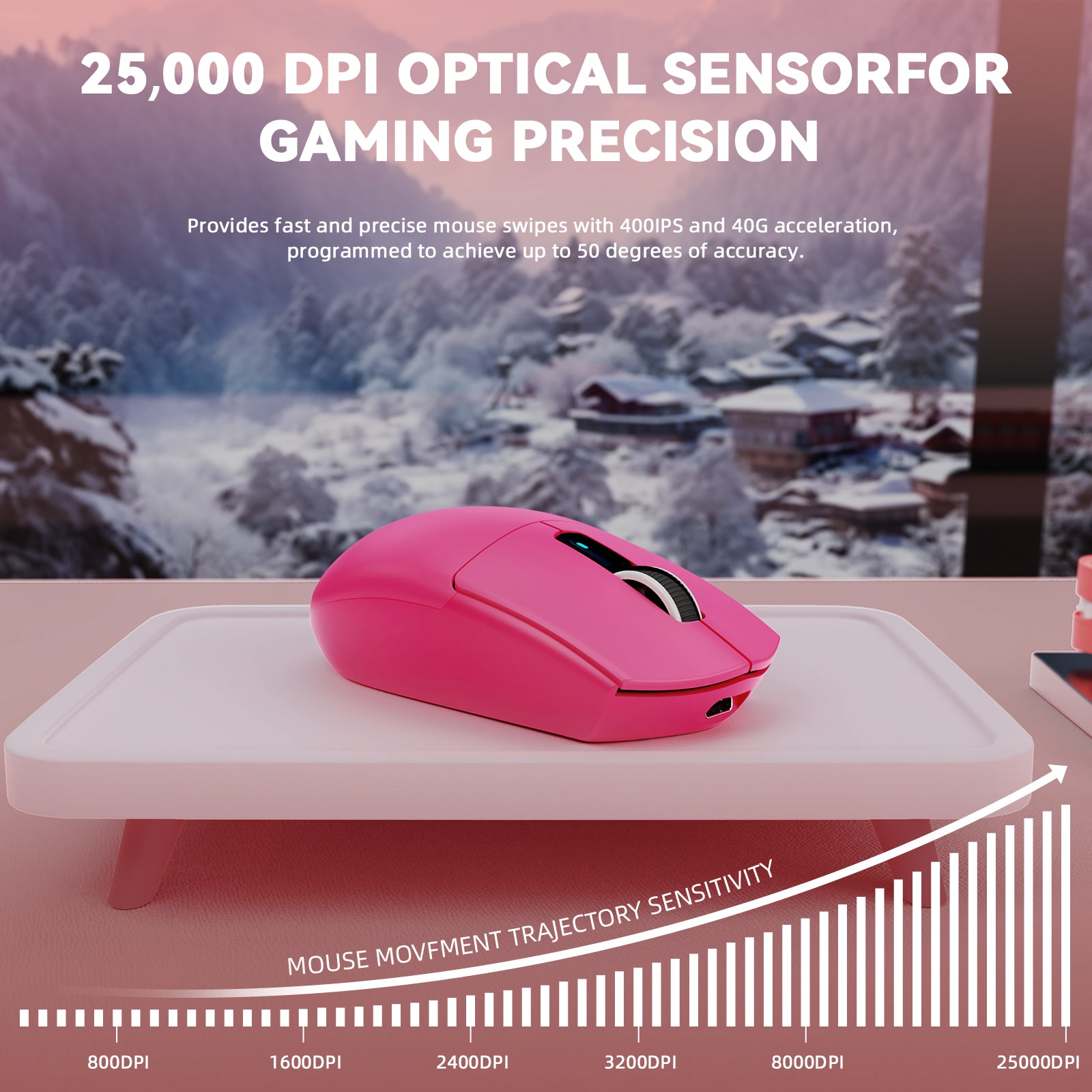 ATTACK SHARK G3 PRO Tri-mode Wireless Gaming Mouse with Charge Dock 25000 DPI Ultra Lightweight