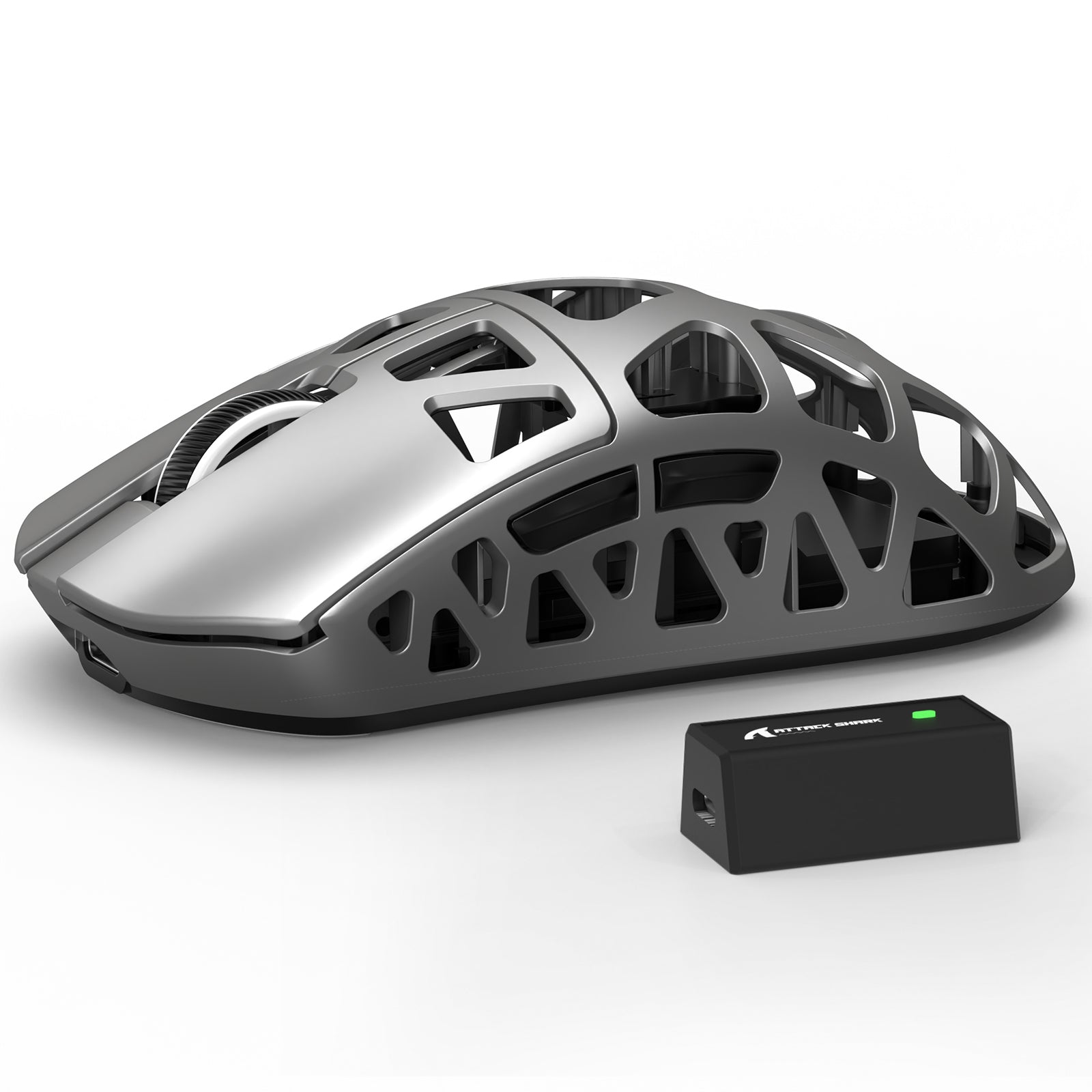 ATTACK SHARK R3 Magnesium Alloy Gaming Mouse, lightweight design, 8K polling rate, and included dongle