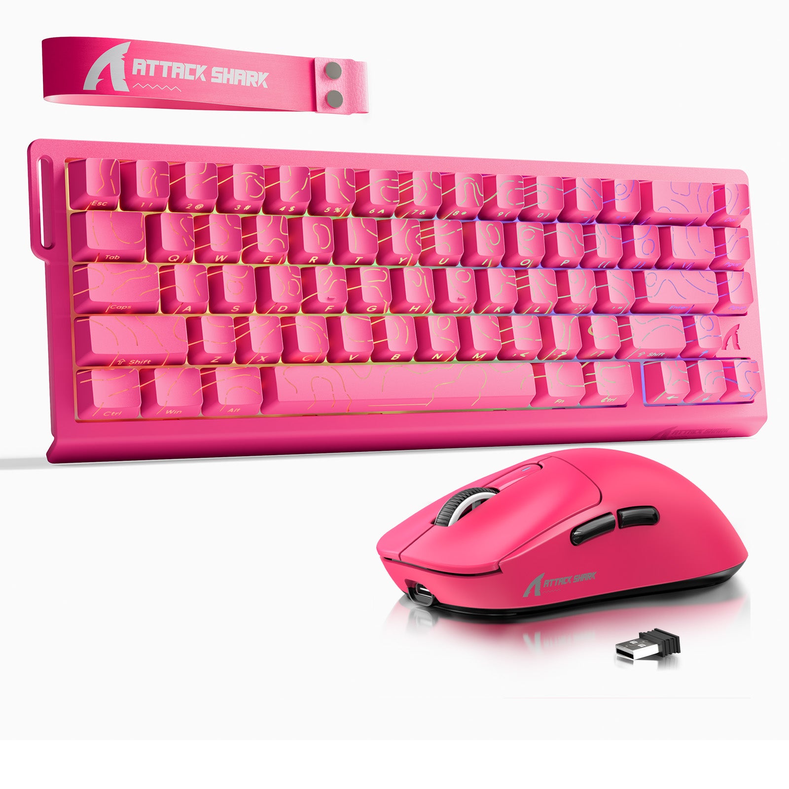 ATTACK SHARK X68HE Rapid Trigger Keyboard + X3 Wireless Gaming Mouse Bundle