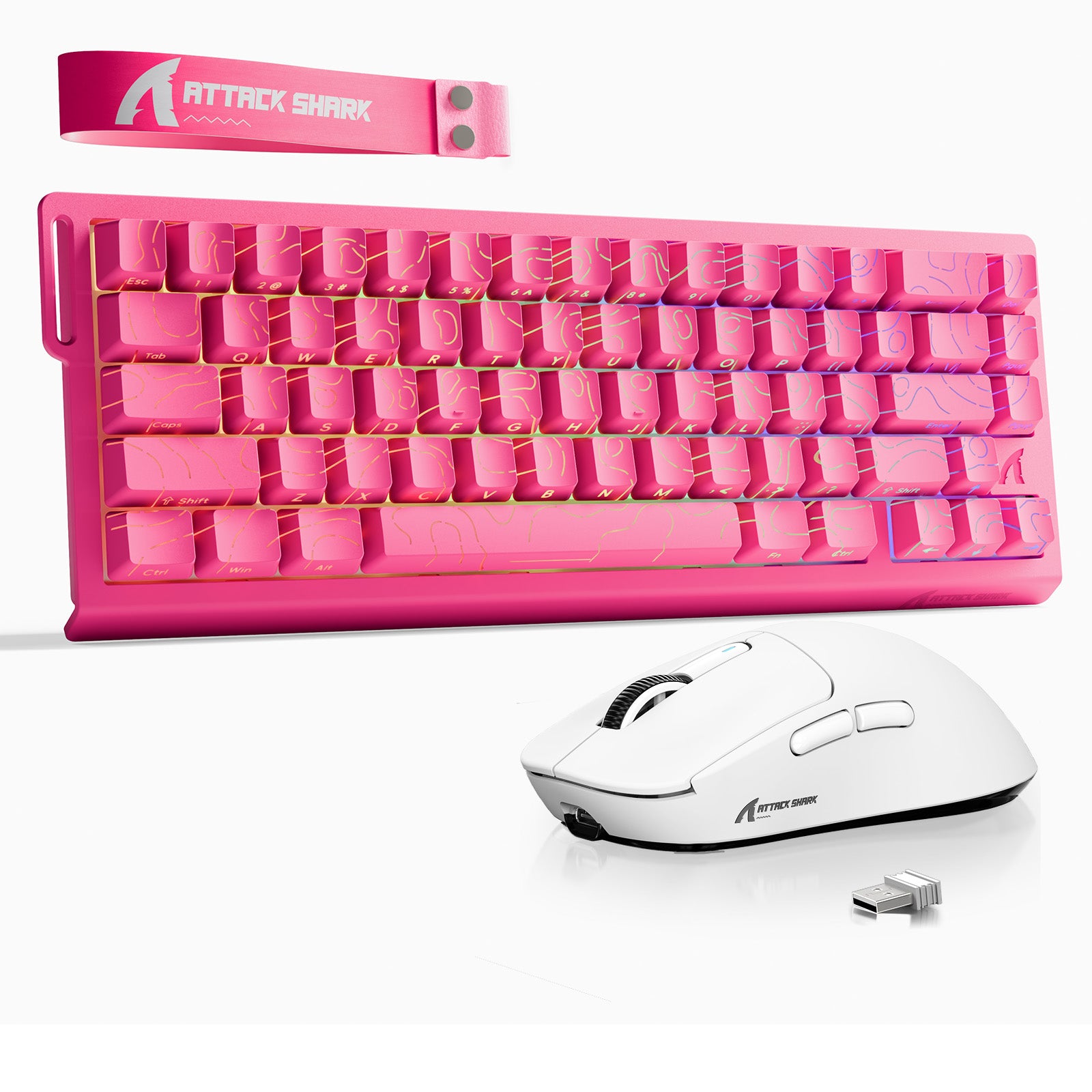 ATTACK SHARK X68HE Rapid Trigger Keyboard + X3 Wireless Gaming Mouse Bundle