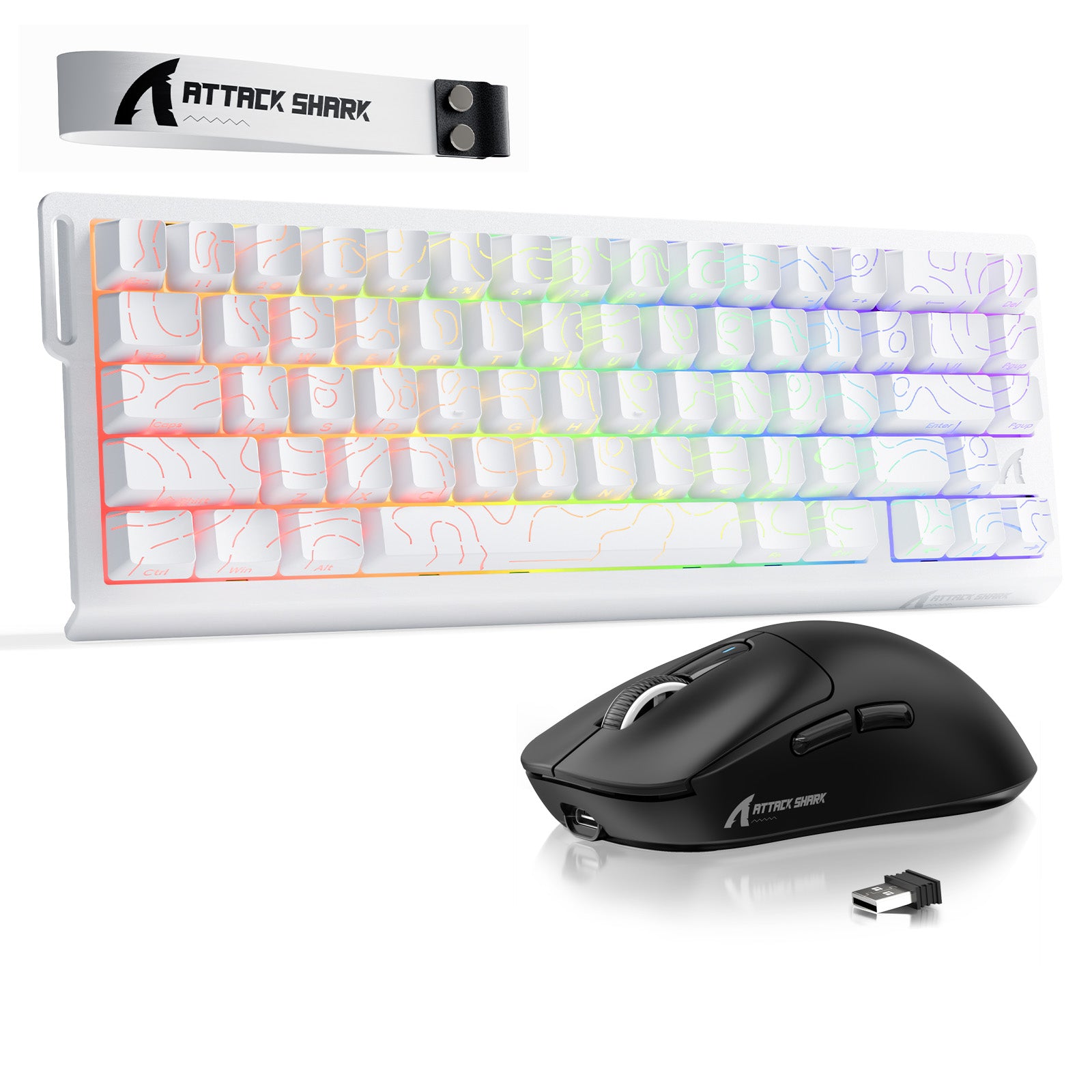 ATTACK SHARK X68HE Rapid Trigger Keyboard + X3 Wireless Gaming Mouse Bundle