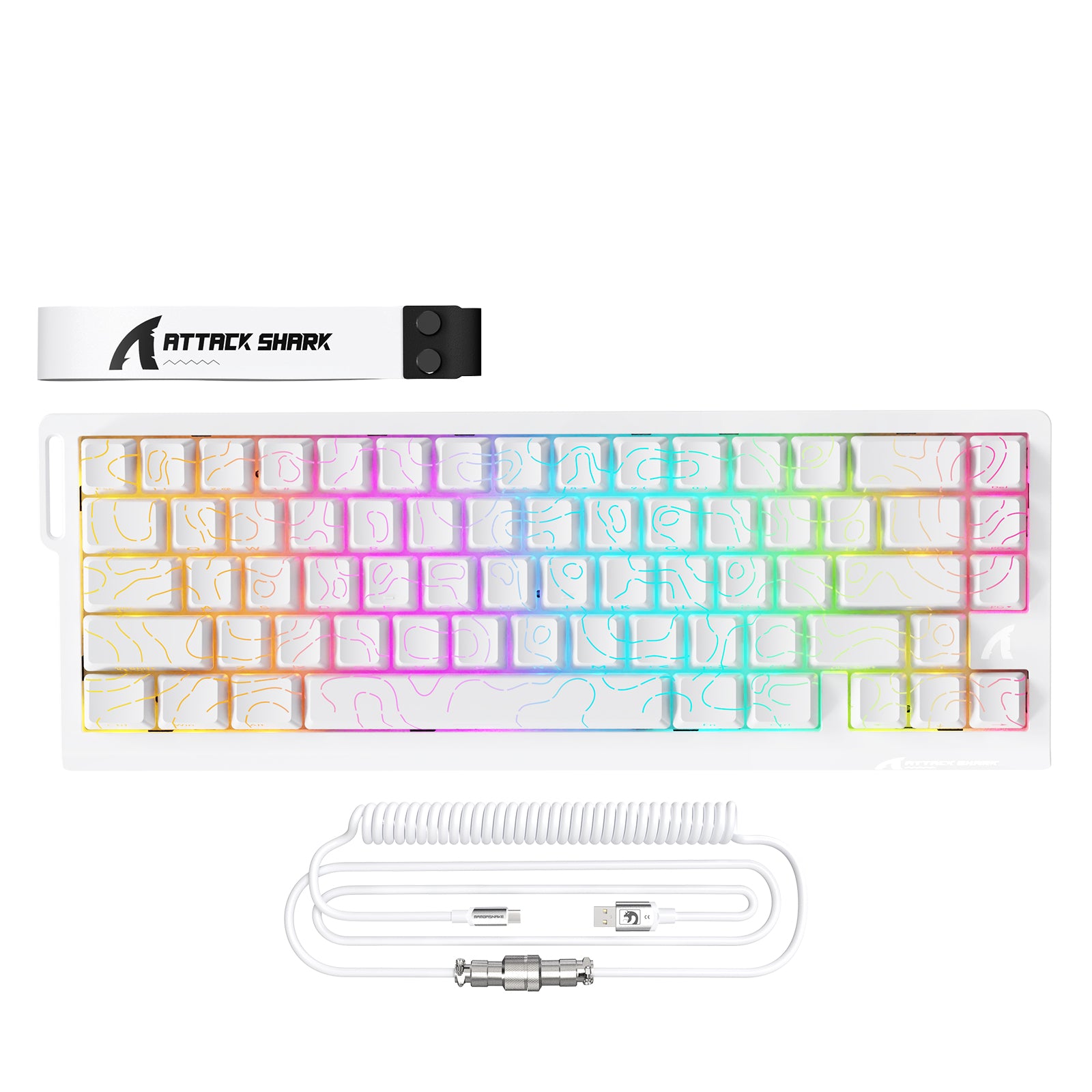 ATTACK SHARK X68PRO HE Wireless Rapid Trigger Keyboard With Coiled Cable